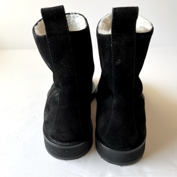 Tamara Mellon Black Suede Sherpa Lined Booties Size 37 1/2 - Picture 9 of 12